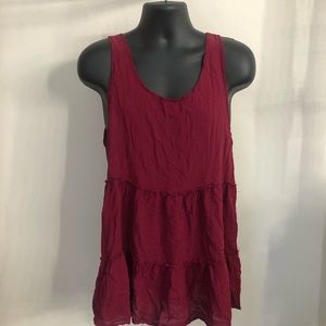 Wet Seal Red Tank Dress/Top/Beach Cover Up XL